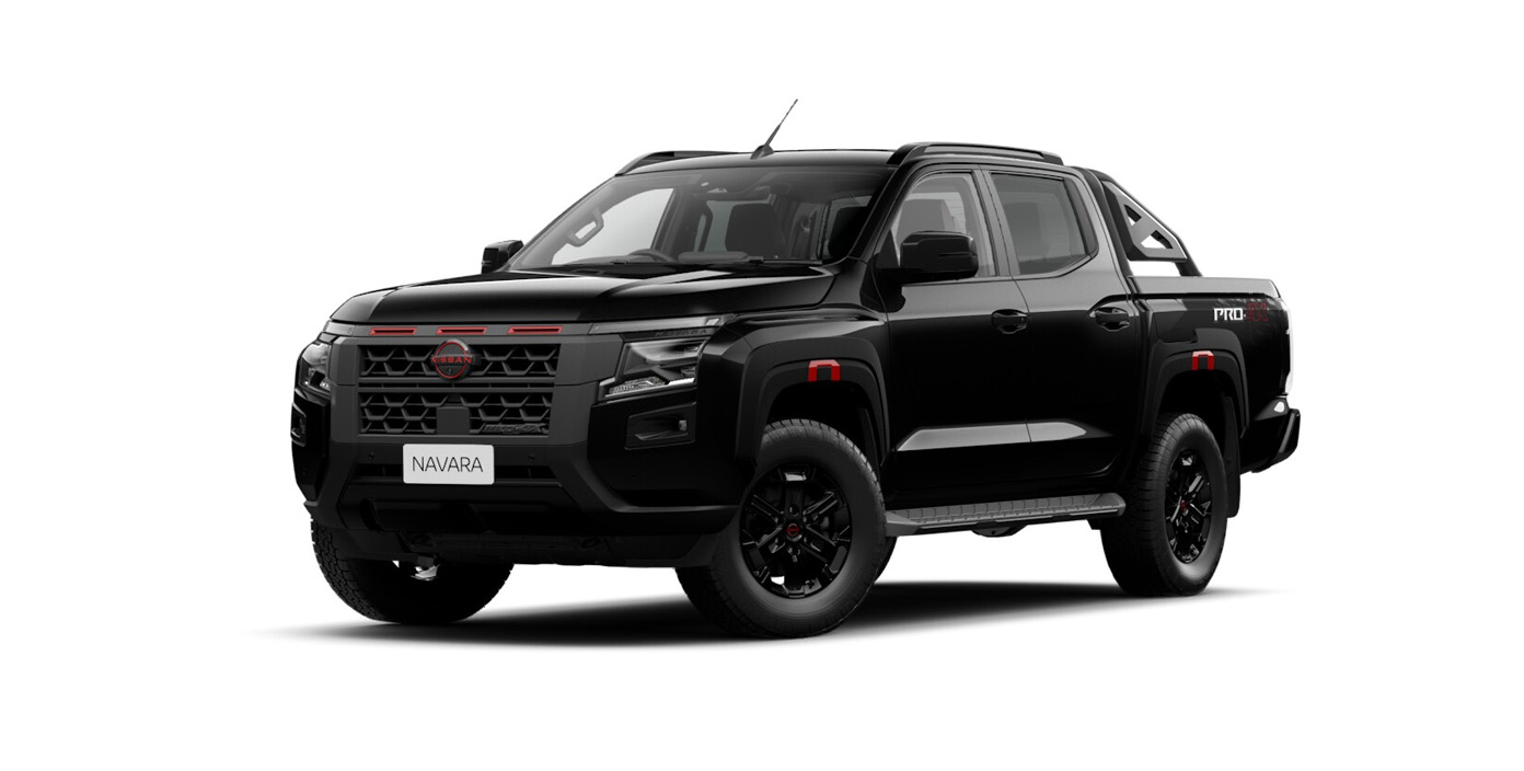 Front 3/4 render of a NissanBlack Star paint finish
