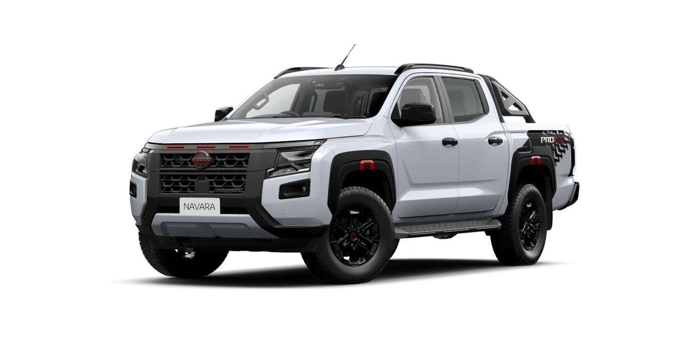 Front 3/4 render of a NissanWhite Pearl paint finish