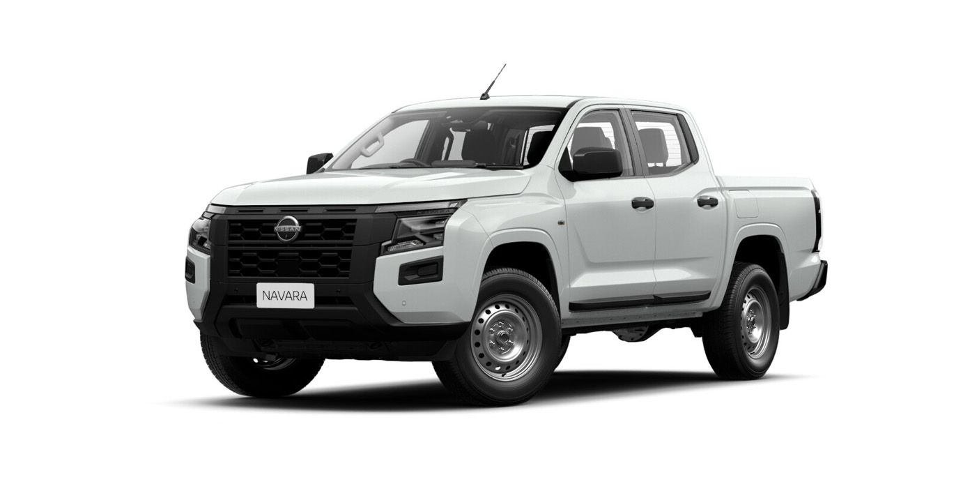 Front 3/4 render of a NissanAlpine White paint finish