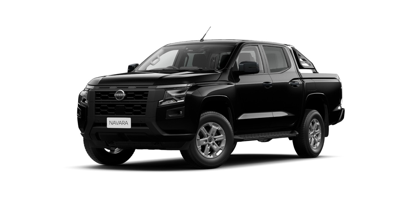 Front 3/4 render of a NissanMidnight Black paint finish