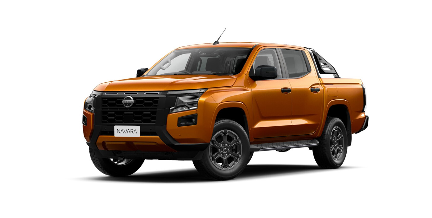 Front 3/4 render of a NissanKimberly Orange paint finish