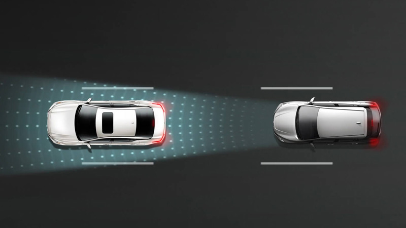 Graphic of collision warnings