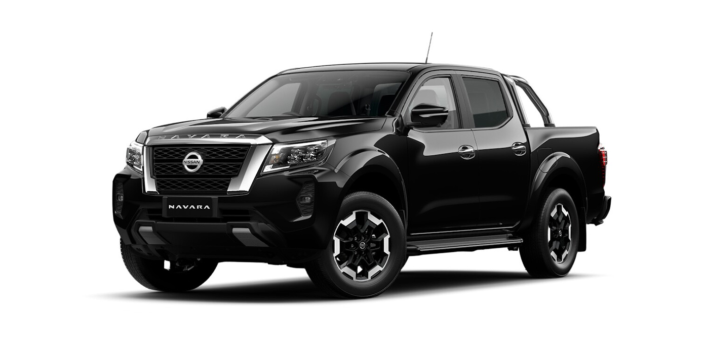 Front 3/4 render of a NissanBlack Star paint finish