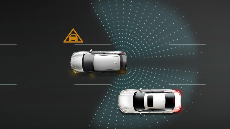 Visualisation of a patrols blind spot warning indicator