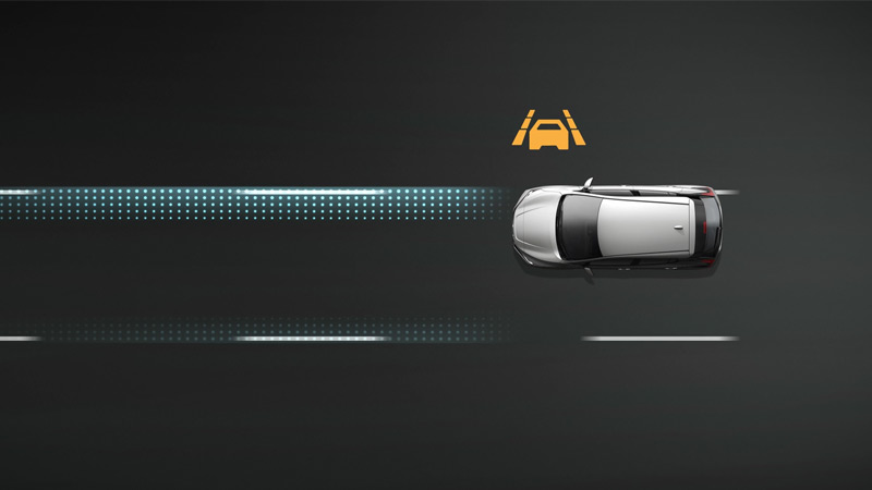 Visualisation of a patrols lane assist