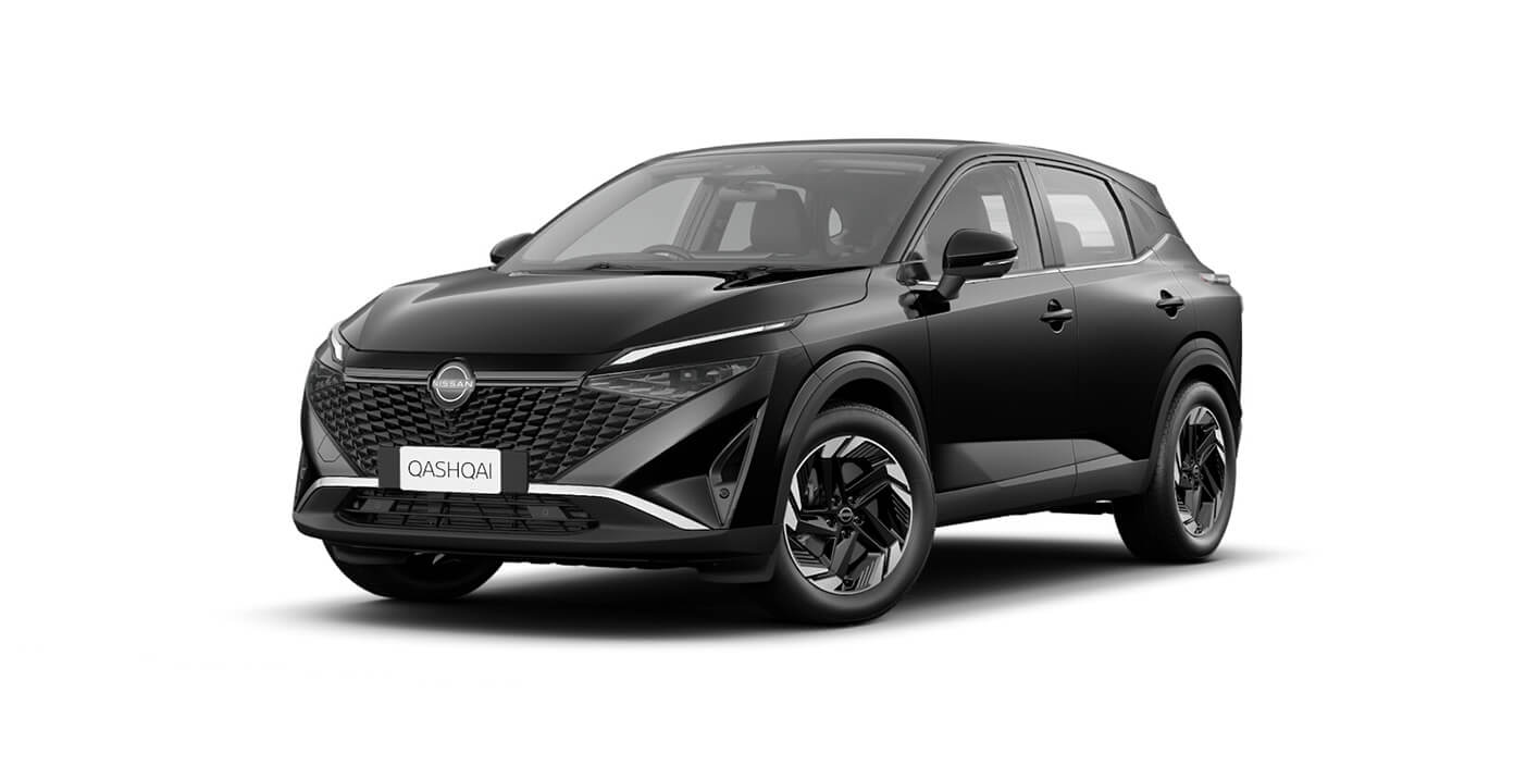 Front 3/4 render of a NissanBlack Onyx paint finish