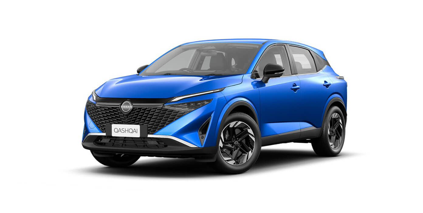 Front 3/4 render of a NissanMagnetic blue paint finish