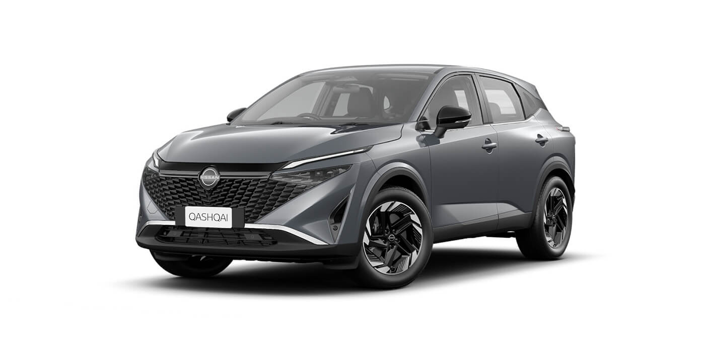 Front 3/4 render of a NissanGun Metallic paint finish