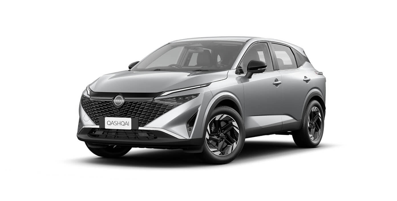 Front 3/4 render of a NissanPlatinum paint finish