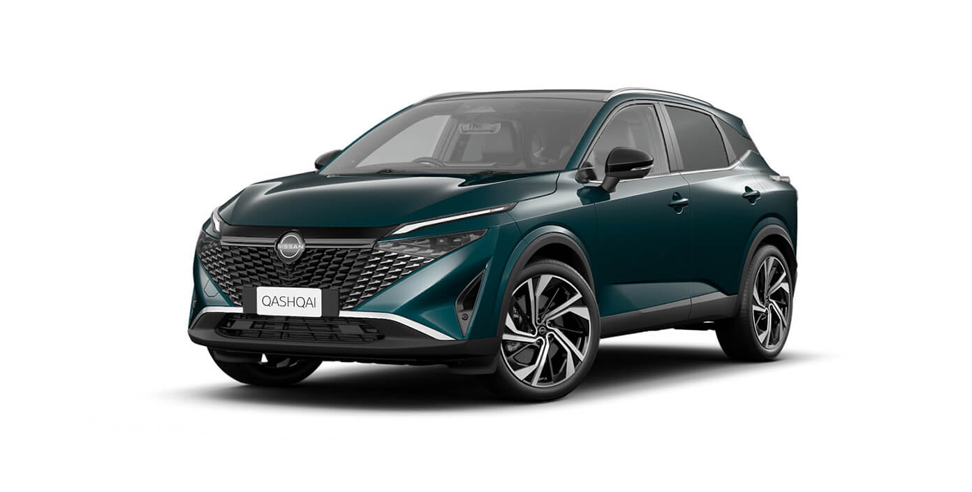 Front 3/4 render of a NissanDeep Ocean paint finish